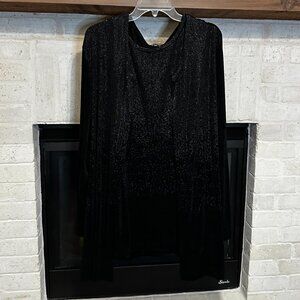 Vikki Vi - Black Party Sparkle Jacket & Tank - Size 3X